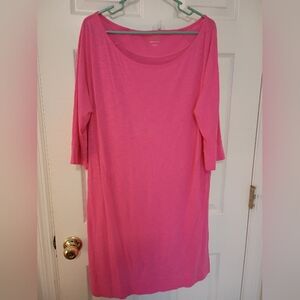 Lilly Pulitzer Vibrant Pink Long Sleeve Dress EUC XL